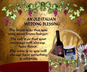 An old Italian Wedding Blessing