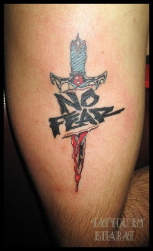 No Fear Tattoo Font No fear