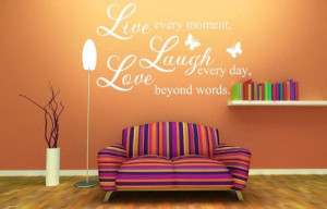 ... Words & Letters Wall Stickers Vinyl Wall Decals Quotes (White, Large