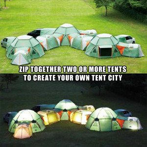 Zip Together Two Or More Tents To Create Your Own Tent City