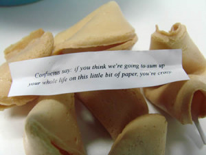 ... fortune cookie considered dessert? How do you read yours? Do you eat