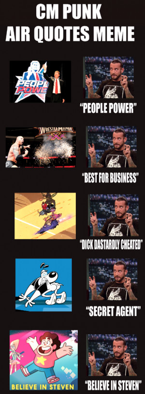 CM Punk Air Quotes Meme by BreakoutKid