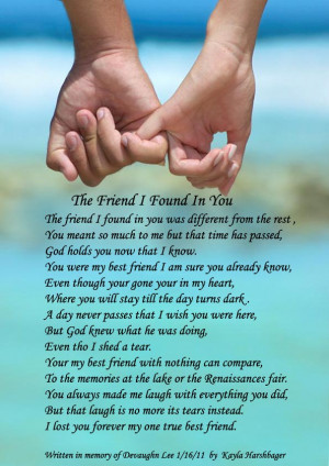 The friend i found in you