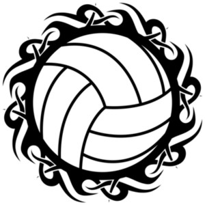 Volleyball Tribal Blk Wht image