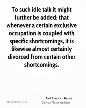 Carl Friedrich Gauss Divorce Quotes