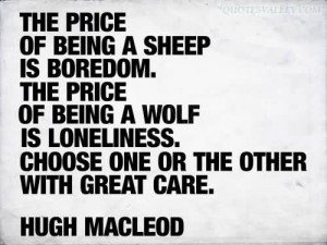 The Price Of Being A Sheep Is Boredom