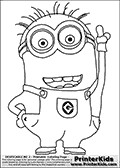 The printable Despicable Me 2 Minion coloring sheets on this page were ...