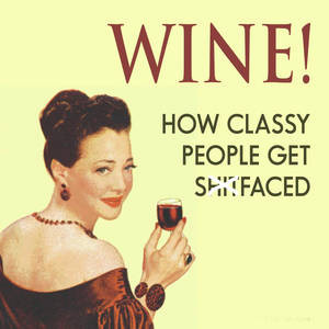 Wine - How Classy People... funny drinks mat / coaster (hb)