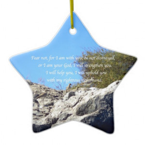 Bible Verses Inspirational Quote Isaiah 41:10 Christmas Tree Ornament