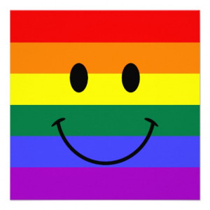 gay smiley face stickers happy face rainbow daisy