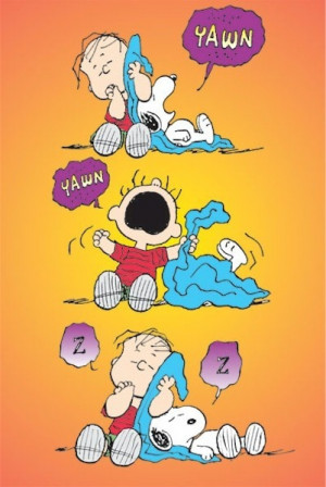 PEANUTS POSTER ~ LINUS BLANKET 27x40 Charles Schulz Snoopy Nap