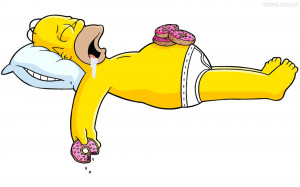 Homer Simpson - Preguiçoso 7 Dias Por Semana