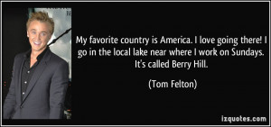 country is America. I love going there! I go in the local lake ...