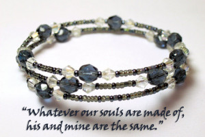 Morse Code Wuthering Heights Love Quote Bracelet 1