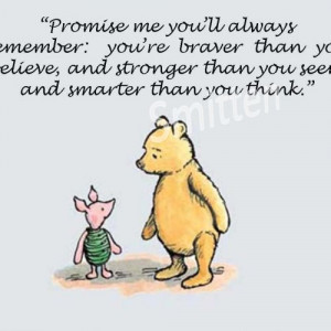Winne the Pooh and Piglet Quote 4x6 Art Print