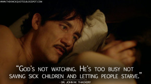 God's not watching. He's too busy not saving sick children and letting ...