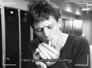 ... cook, skins quote, smoking cigarette, b&w guy, yolo quotes, bw guys