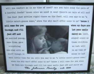 ... lyrics, poem or quote. 11x14 mat for 5x7 photo with frame. Great gift