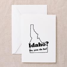 Idaho Black State Slogan Greeting Cards (Package o for