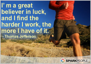 Quote - I’m a great believer in luck, and I find the harder I work ...