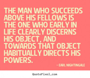 design picture quotes about success the man who succeeds above his
