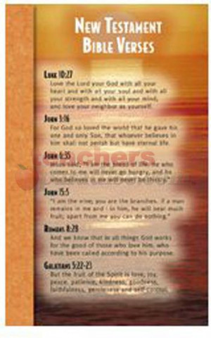 New Testament Bible Verses Memory Cards