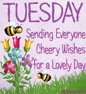 Sending cheer on Tuesday