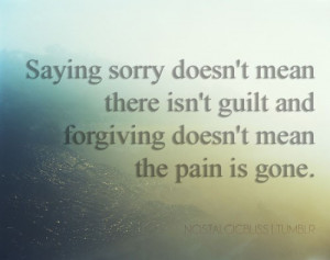 Guilt And Forgiving