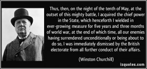 Thus, then, on the night of the tenth of May, at the outset of this ...