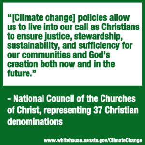 Religious Leaders and Faith-Based Orgs on Climate Change