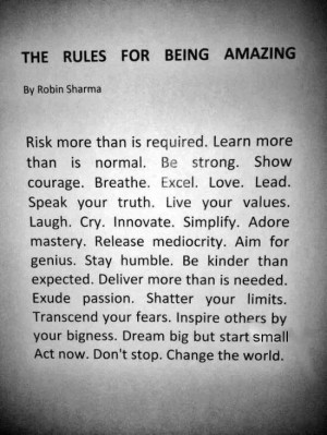 The Rules for Being Amazing... #TartCollections