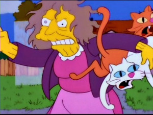 Crazy Cat Lady Simpsons Gif