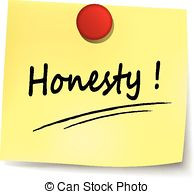 honesty note - illustration of honesty note on white...