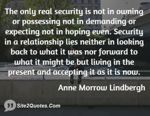 Relationship Quotes - Anne Morrow Lindbergh