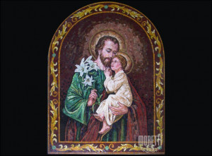 View Product Details: Smalti Glass Mosaic Art work St. Joseph
