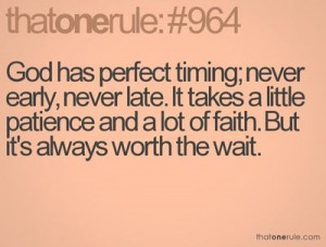 God's timing