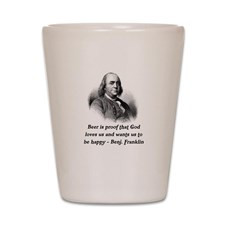 Cute Funny drinking quotes Shot Glass