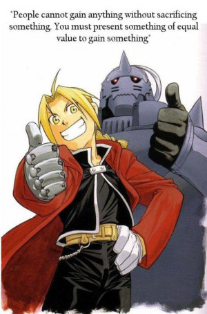 fullmetal alchemist quotes equivalent exchange
