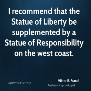 recommend that the Statue of Liberty be supplemented by a Statue of ...