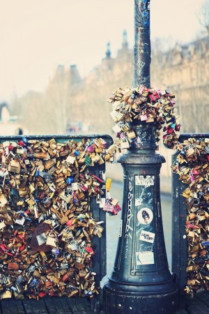 Love locks, Paris. these are soon going to be a thing of the past. The ...