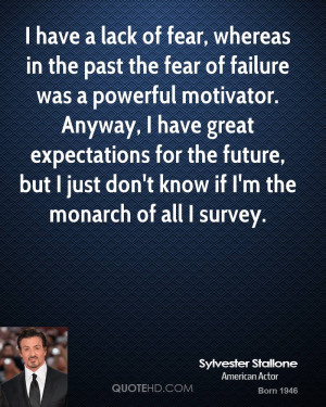 have a lack of fear, whereas in the past the fear of failure was a ...