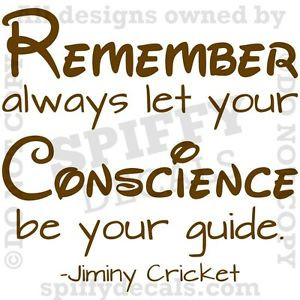 ... -CONSCIENCE-GUIDE-PINOCCHIO-Quote-Vinyl-Wall-Decal-Decor-Sticker