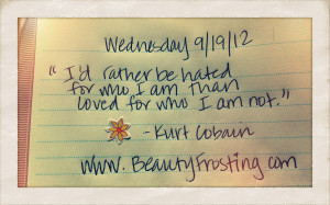 Quote Book: Wedesday, 9/19/12 – Kurt Cobain