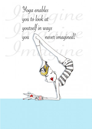Yoga quote Humor 5x7 Print by ColleneKennedy