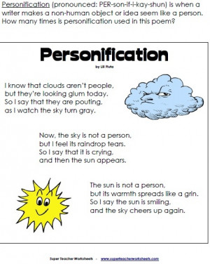 Personification Poems By Famous Poets Personification Poems By Famous ...