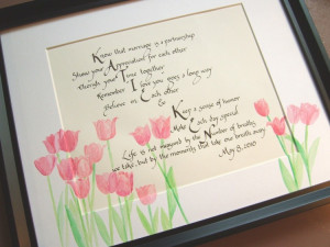 ... custom wedding gift including the bride and groom s names and romantic