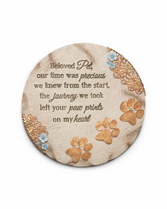 Pet Memorial Stone - Paw Prints On My Heart