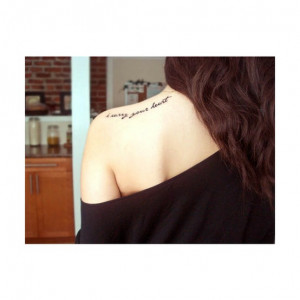 Shoulder Quote Heart Tattoo Black And White Tattoos Best Tats