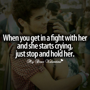 Love quotes for her - When you get in a fight