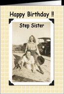 Happy Birthday Step Sister card - Product #207259
